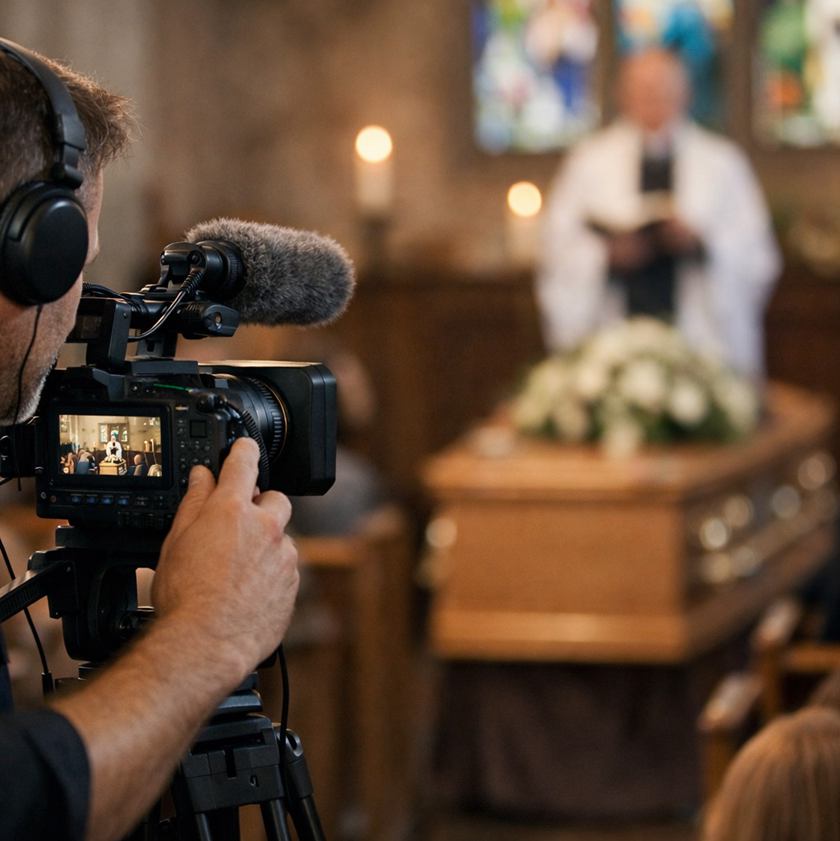 filming the funeral