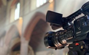 camera at funeral