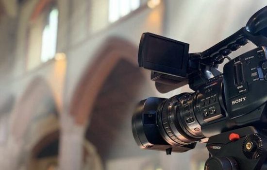 camera at funeral